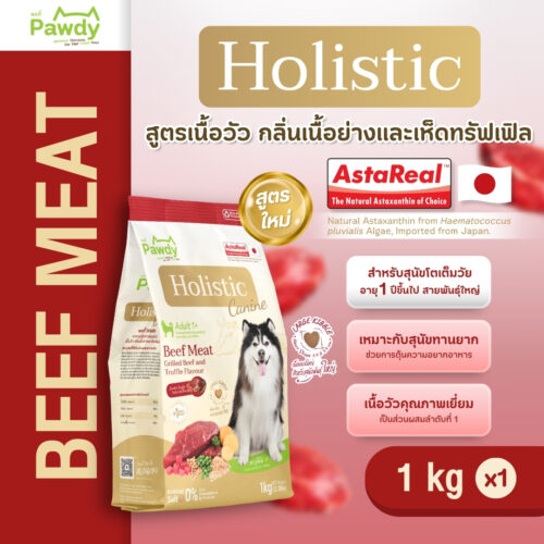 Pawdy Holistic พอดี้ โฮลิสติก อาหารสุนัข เนื้อวัว กลิ่นเนื้อย่างและเห็ดทรัฟเฟิล (เม็ดขนาดใหญ่)